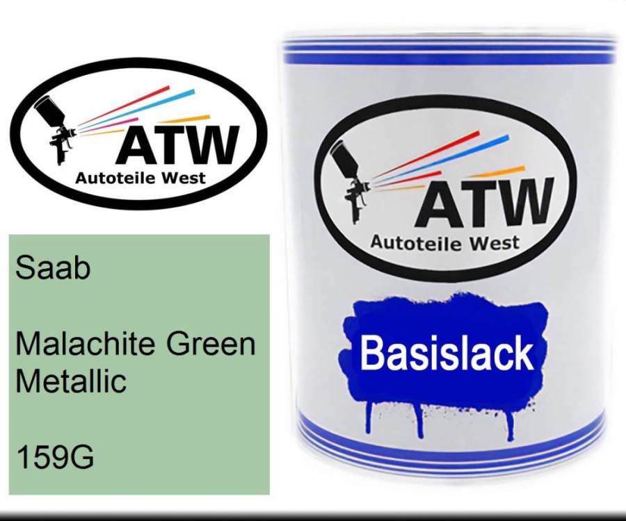 Saab, Malachite Green Metallic, 159G: 1L Lackdose, von ATW Autoteile West.